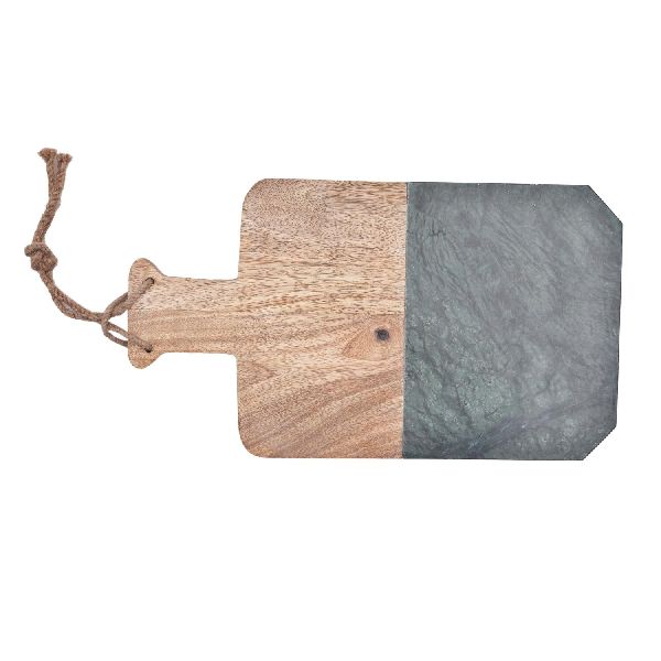 Designer Black Marble and Mango Wood Chopping Board