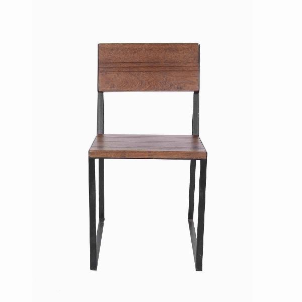 Iron Square Chair, Color : Brown