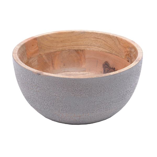 Wooden Round Serving Bowl, Bowl Size : Medium