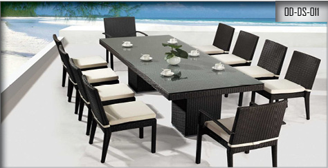 Outdoor Dining Sets- OD- DS 11, for Neem wood, Feature : Attractive Designs, Stylish
