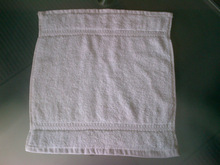 Pristine Plain Dyed White Cotton Face Towel, Technics : Woven