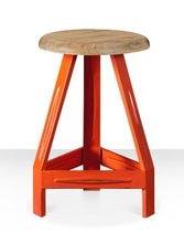 SONU HANDICRAFTS Wooden iron stool, for Home Furniture, Size : 30(D)X49(H)X30(W)CM