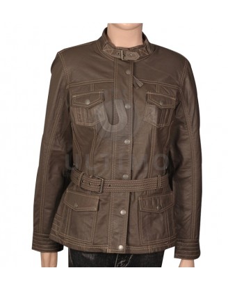 QUILTED PARKA WOMEN LEATHER JACKET