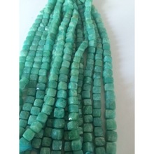Amazonite faceted box loose beads, Size : APPROX SIZE 6MM TO 8MM