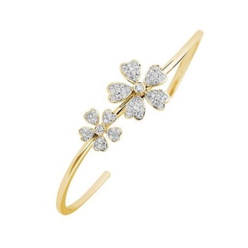 Beautiful Bangle Style Diamonds Adjustable Bracelet