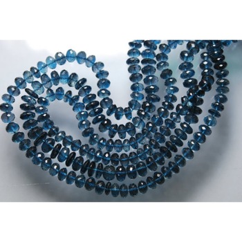 blue topaz faceted roundel natural stone beads