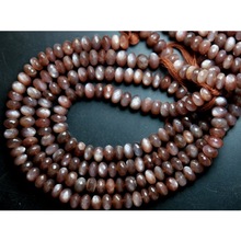 Roundelle feceited chocolate moon stone rondelle faceted beads