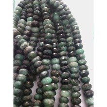 Shiva Exports Emerald roundel faceted beads