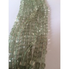 Green amethyst faceted box beads, Size : APPROX SIZE 6MM TO 8MM
