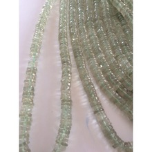 Green amethyst smooth heishi gemstone beads