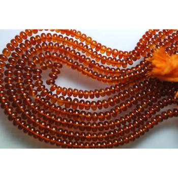 Shiva Exports 100% Natural Stone Hessonite roundel faceted beads, Color : ORANGE