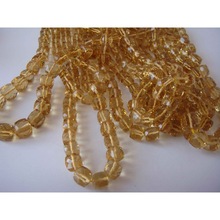 Honey quartz faceted box gemstone beads