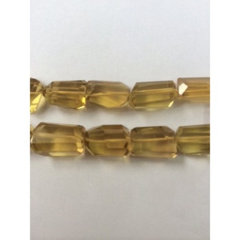 Honey quartz faceted tumbled stones, Size : Approx 10x15 mm