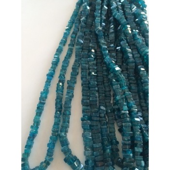 Neon apatite smooth square beads, Size : APPROX SIZE 5MM TO 6MM
