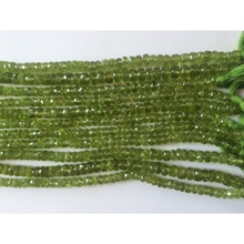 Shiva Exports Roundell feceited Peridot roundel faceted beads, Color : Parrot colour