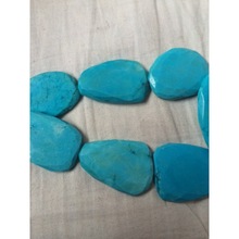 Turquoise faceted tumbled gemstones