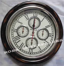 World Time Clock Collectible Vintage Wall Clock