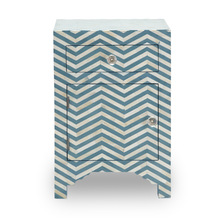 Chevron Bone Inlay Bedside Cabinet