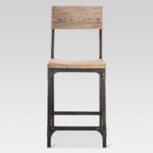 Wood Industrial Counter Stool