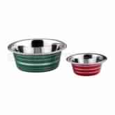 Rounded Colored Stripe Premium Feeding Bowl, Feature : Eco-Friendly