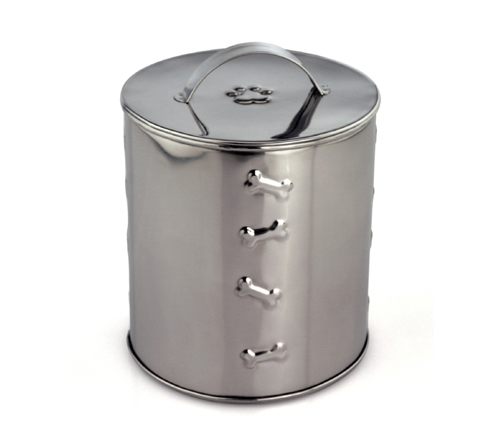 Stainless Steel Pet Canister Embossed