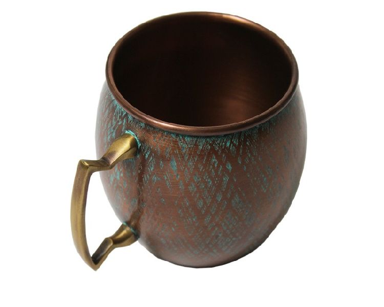 Antique Copper Dark Patina  Mug