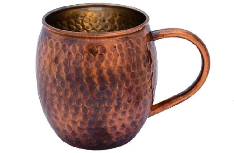 Antique Copper Hammered  Mug