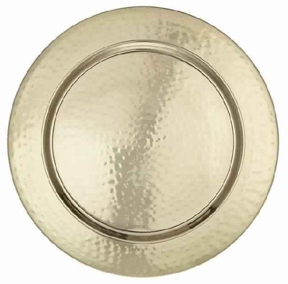 Gold Plated Hammered Charger Plate