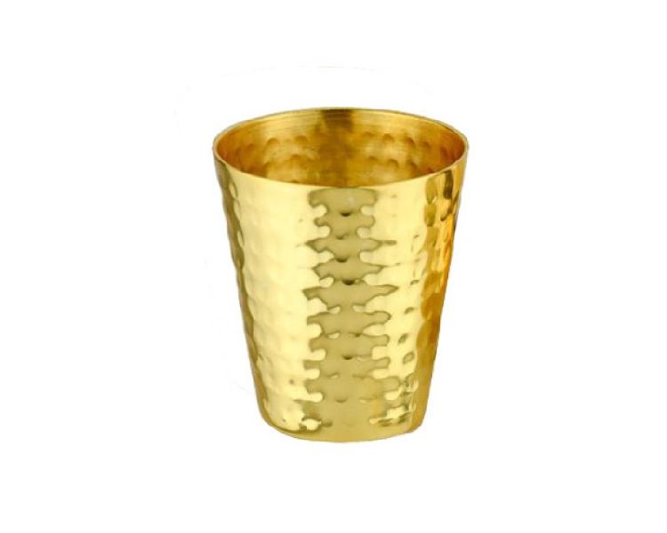 Gold Plated Hammered Shot Glass