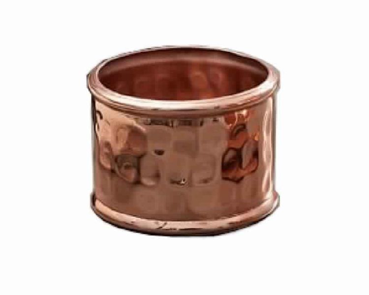 Hammered Copper Napkin Ring For Wedding Table Decor