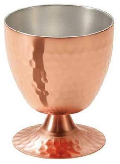 Polish Lacquered Hammered Copper wine Goblet