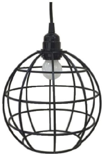 Round Iron Wire Cage Metal Pendant Light