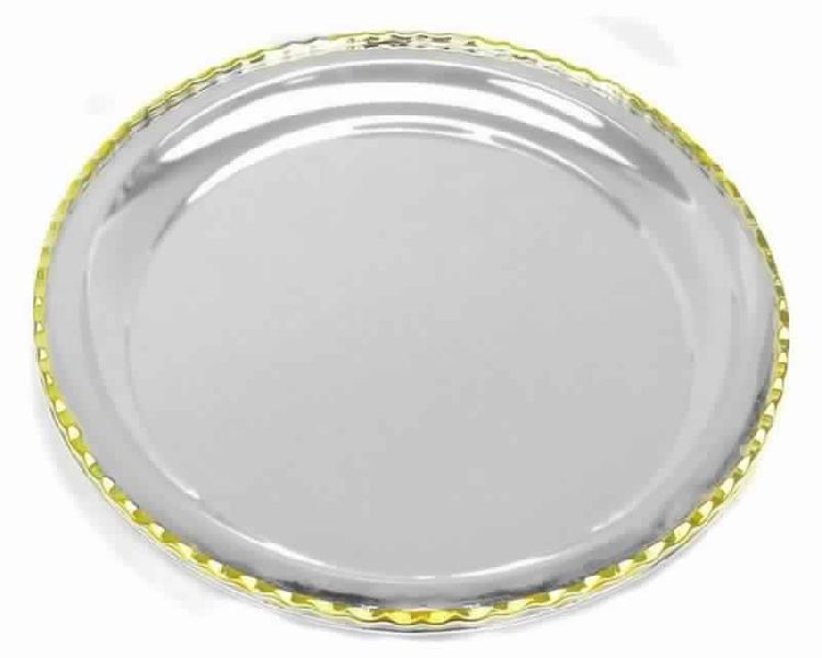 Silver Plate Border Embossed Charger Plate For Party Table
