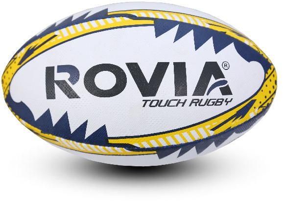 Rovia Sports Rubber Rugby Balls Touch Rugby, Feature Fine Finishing, Good Quality, Perfect