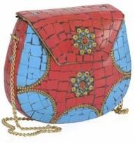 Handmade Firoza Work Clutch