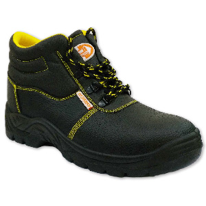HIGH ANKLE BLACK/YELLOW SAFETY SHOES