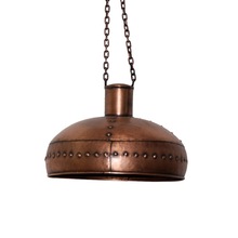 IRON METAL COPPER PLATED HANGING LAMP