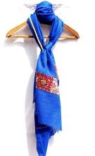 Hand Embroidered Kashmir Warm Lambswool Stole, Size : 29''X 81''