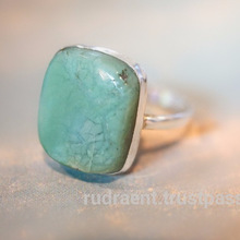 Natural Chrysoprase Gemstone Sterling Silver Ring, Occasion : Anniversary, Engagement, Gift, Party