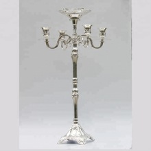 Silver Embossed Five Arms Candelabra