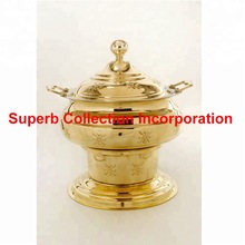 Snowflake Hammered Brass Chafing Dish
