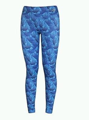 Blue Printed Cotton Sports Legging, Size : M, XL, XXL