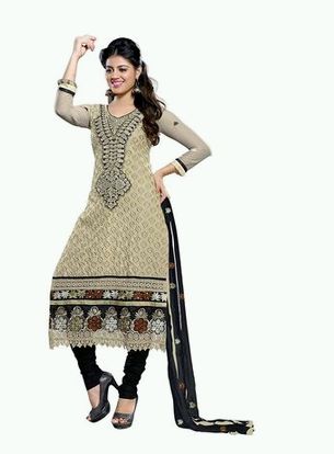 Avani Printed Grey Cotton Suit Material, Occasion : Party Wear, Casual wear