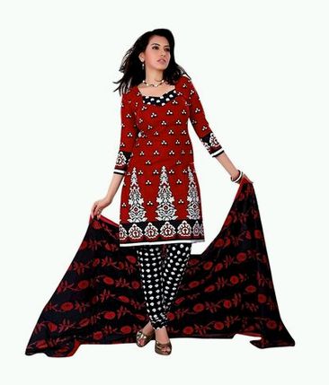 Paras Printed Maroon Chiffon Suit Material, Occasion : Party Wear, Casual wear