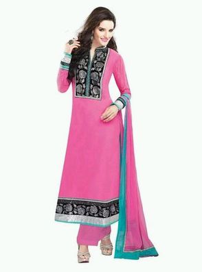 Pink Georgette Suit Material