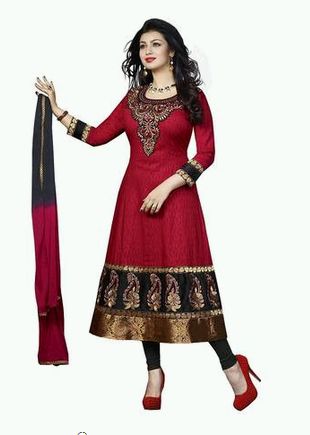 Divya Emporio Red Cotton Suit Material, Occasion : Party Wear, Casual wear