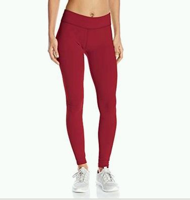 Beyond Yoga Straight Fit Plain Red Cotton Sports Legging, Size : M, XL