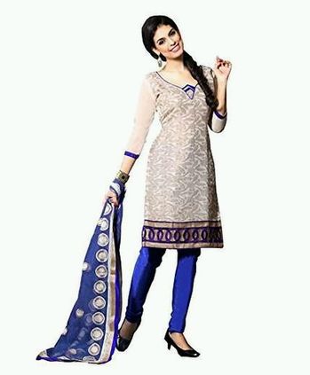 Status Printed White Cotton Suit Material, Occasion : Party Wear, Casual wear
