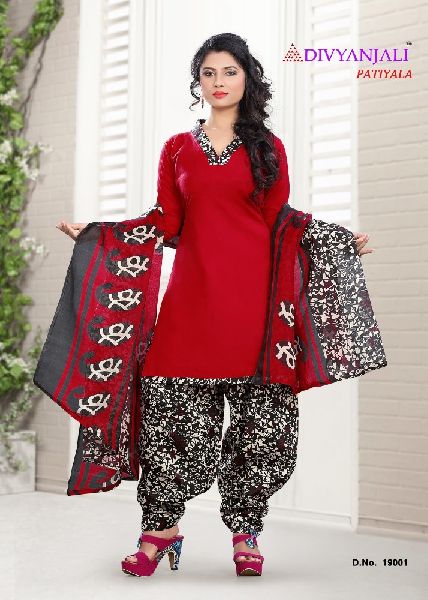 Chanderi Cotton unstitced salwar Kameez, Gender : Women