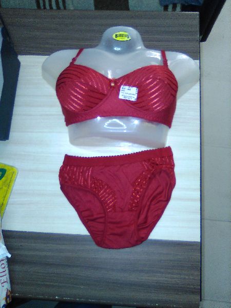 Plain Women Navy Blue Cotton Bra Panty Set at Rs 100/set in New Delhi